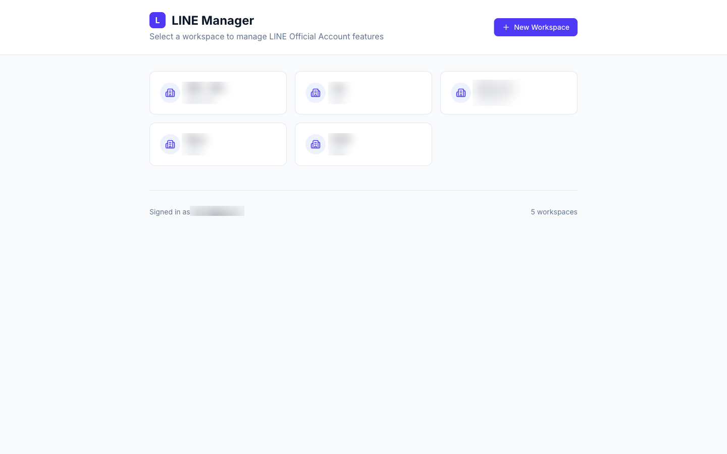 หน้ารวม Workspace